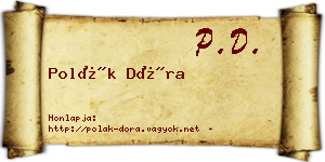 Polák Dóra névjegykártya