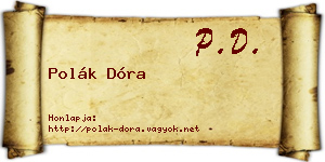 Polák Dóra névjegykártya